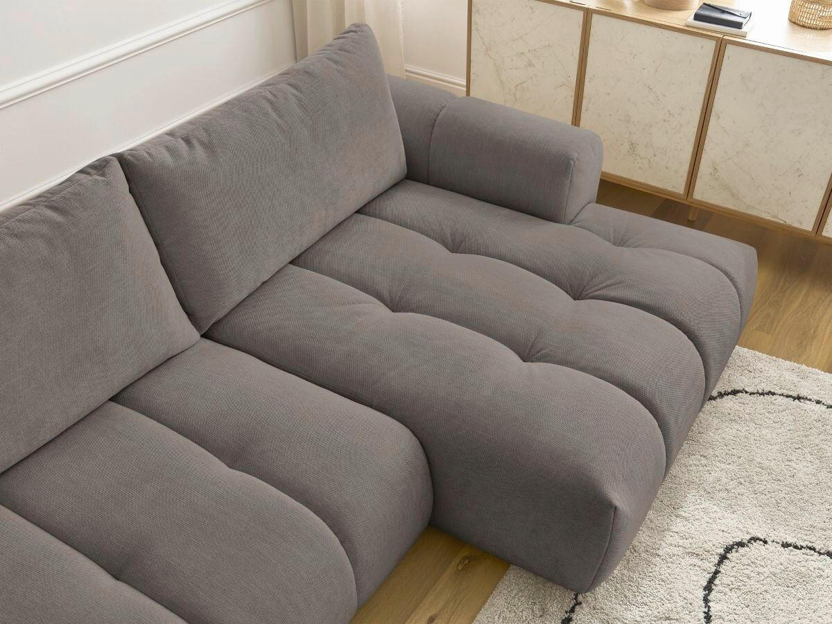 ECKSCHLAFSOFA FUJI Leinenoptik Taupe  inkl.  - Taupe/Schwarz, MODERN, Kunststoff/Textil (292/160cm)