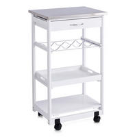 SERVIERWAGEN Kiefer Weiß  - Weiß, Basics, Holz/Metall (47/37/82cm) - Zeller Present