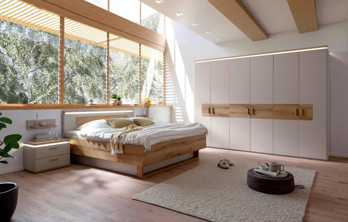 DREHTÜRENSCHRANK 298/219/59 cm,  in Eichefarben, Kaschmir, 6-türig  - Kaschmir/Eichefarben, Design, Holzwerkstoff/Metall (298/219/59cm) - Venda