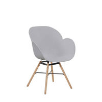 STUHL-SET 2 Stück  in Eisen  - Grau, Design, Holz/Kunststoff (59/83,5/57,5cm) - Kayoom