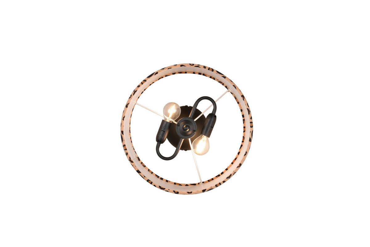 DECKENLEUCHTE Pardina 30/21 cm   - Hellbraun/Beige, LIFESTYLE, Textil/Metall (30/21cm)