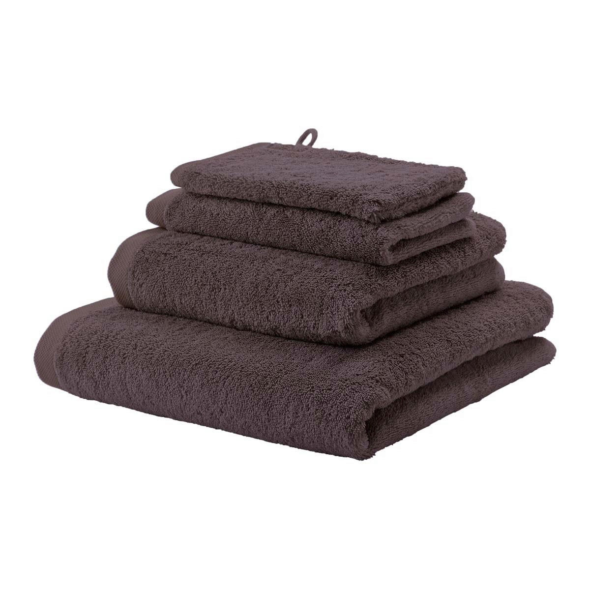 HANDTUCH London Aubergine  - Aubergine, Basics, Textil (55/100cm) - Aquanova