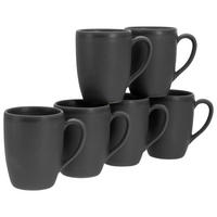 KAFFEEBECHERSET Soft Touch Black 6-teilig  - Schwarz, Basics, Keramik (0,3l) - Creatable