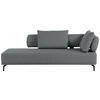 RÉCAMIERE in Flachgewebe Grau  - Schwarz/Grau, Design, Textil/Metall (227/89/101cm) - Dieter Knoll