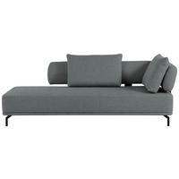 RÉCAMIERE in Flachgewebe Grau  - Schwarz/Grau, Design, Textil/Metall (227/89/101cm) - Dieter Knoll