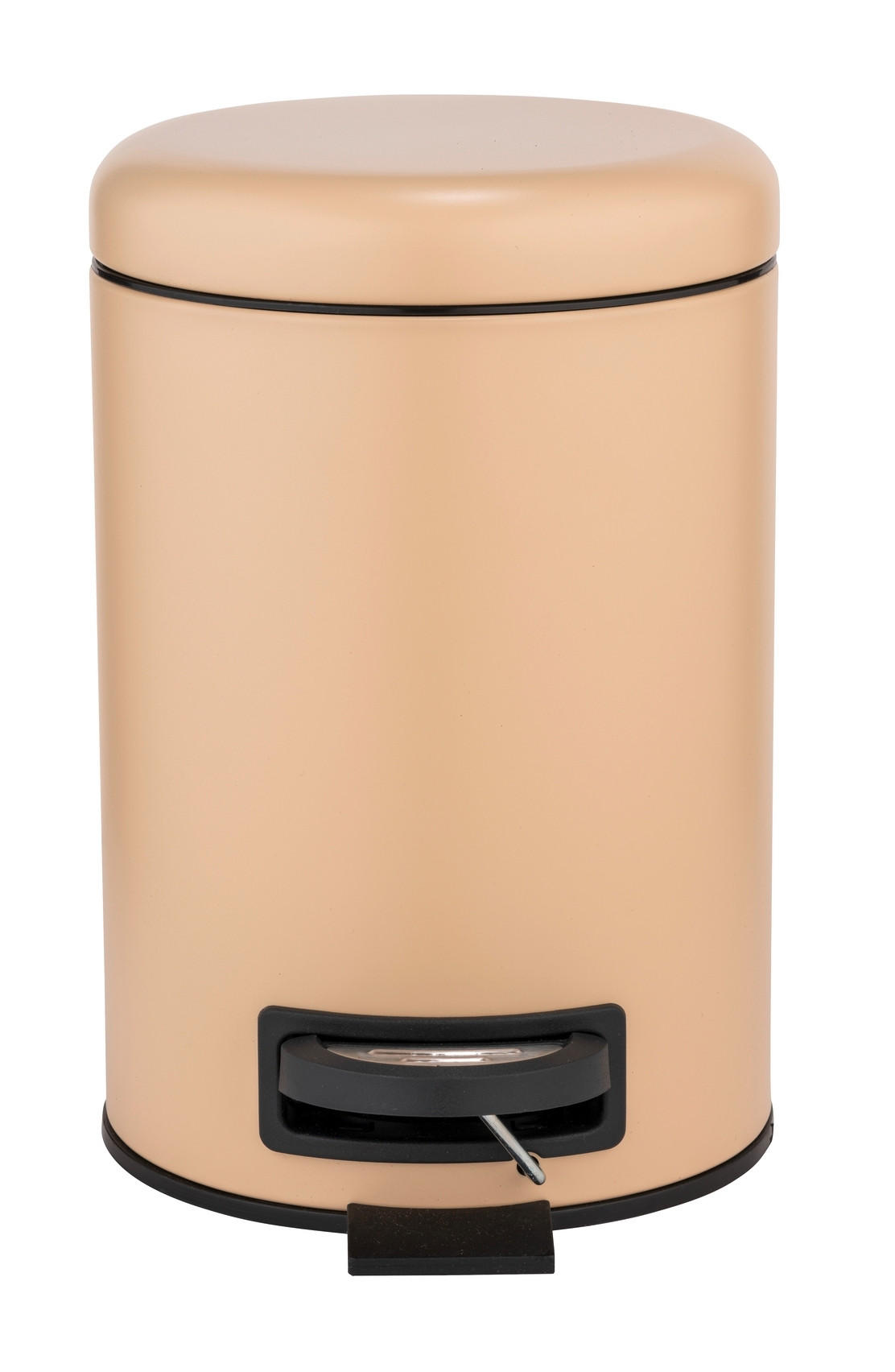 TRETEIMER Leman 3 L  - Beige/Schwarz, Basics, Kunststoff/Metall (17/25/22,5cm) - Wenko