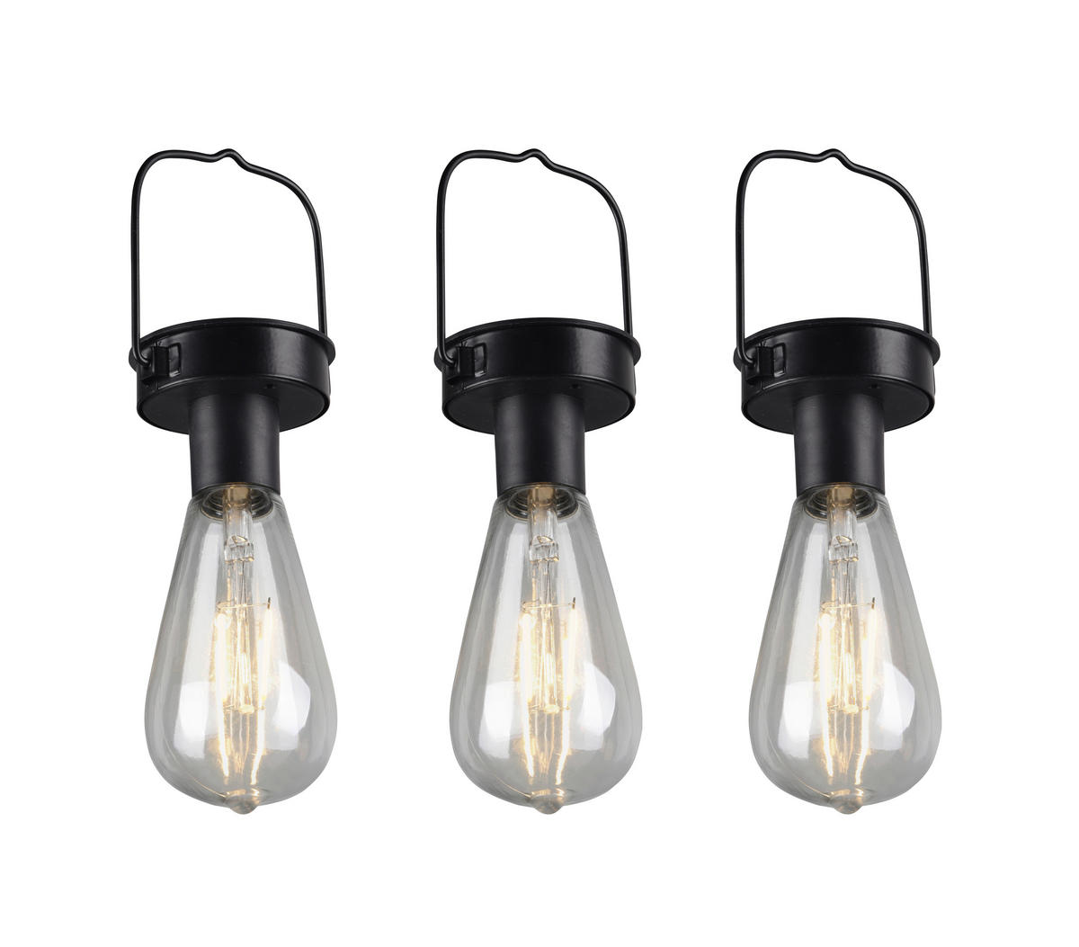 AUßENHÄNGELEUCHTE Campus 7/23,5 cm  - Transparent/Schwarz, Design, Kunststoff/Metall (7/23,5cm)