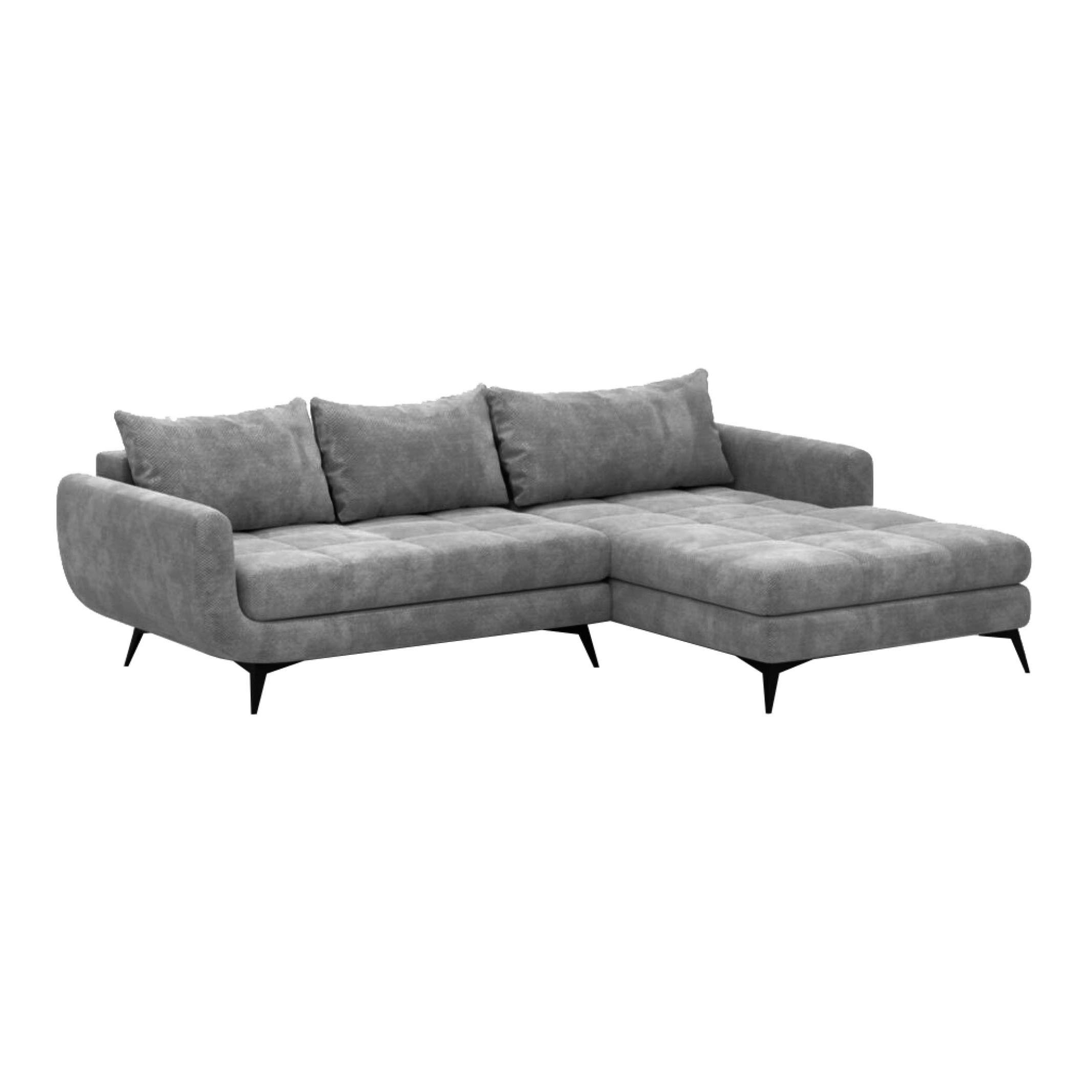 UGAONA GARNITURA bež  - bež/crna, Moderno, drvo (190/270/85cm) - Hom`in