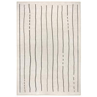 FLACHWEBETEPPICH 130/190 cm LIVING-TUAREG Creme, Schieferfarben  - Schieferfarben/Creme, Design, Kunststoff/Textil (130/190cm) - Lindorug