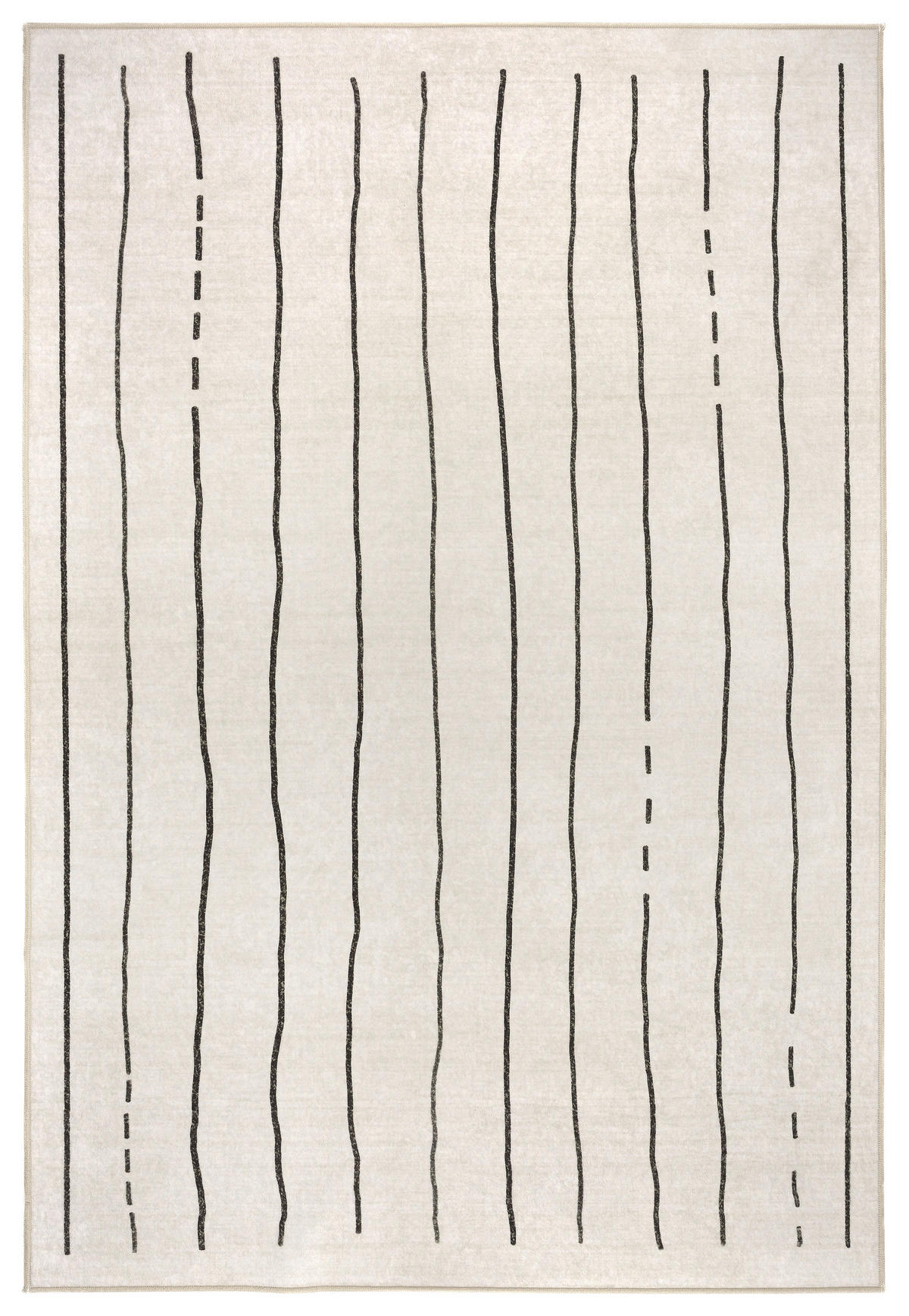 FLACHWEBETEPPICH 130/190 cm LIVING-TUAREG Creme, Schieferfarben  - Schieferfarben/Creme, Design, Kunststoff/Textil (130/190cm) - Lindorug