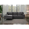ECKSOFA Grau Echtleder  - Schwarz/Grau, Design, Leder (158/248cm) - MID.YOU