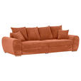 BIGSOFA in Cord Rostfarben  - Eichefarben/Rostfarben, KONVENTIONELL, Holz/Textil (270/72/109cm) - Carryhome