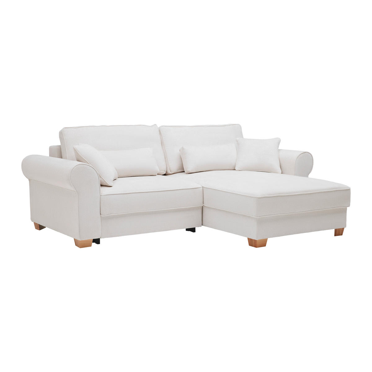 HÖRNSOFFA i cremefärgad  - beige/cremefärgad, Modern, trämaterial/trä (255/185cm) - MID.YOU