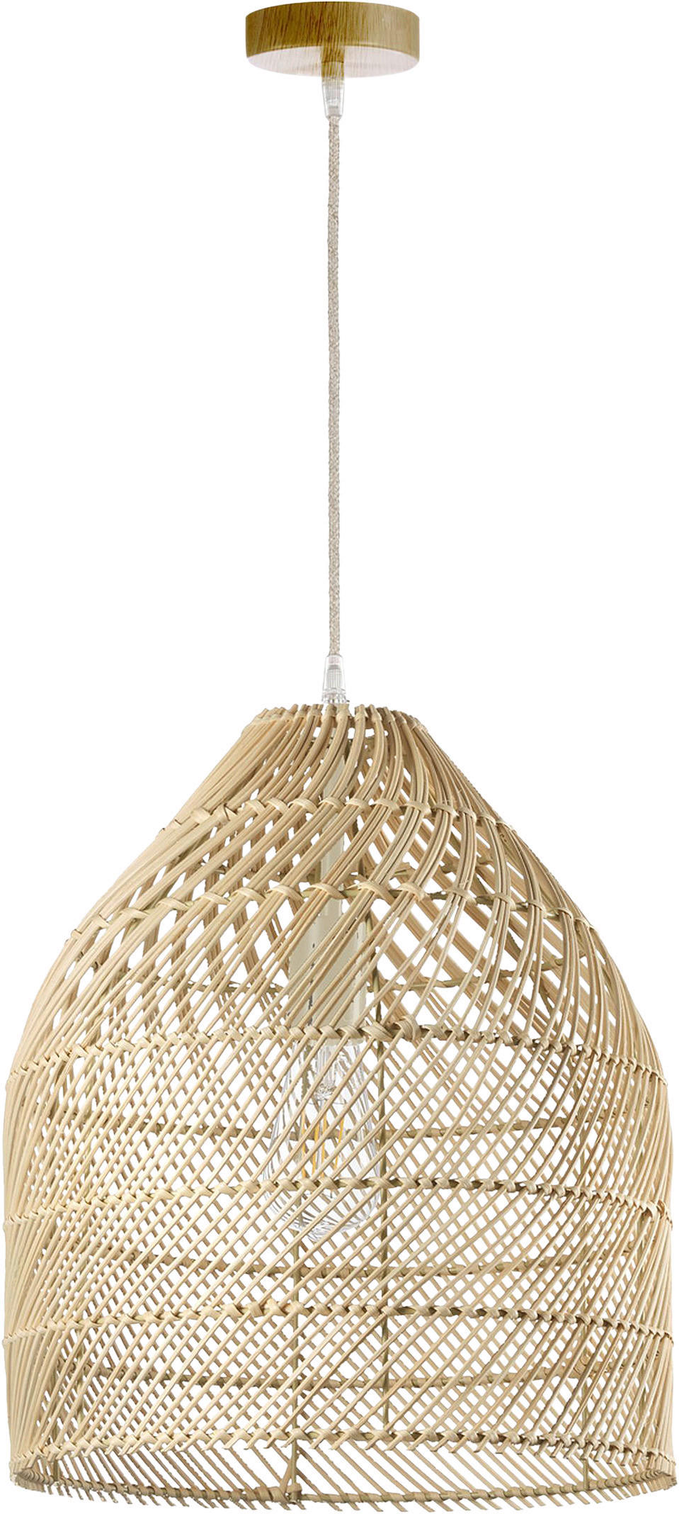 HÄNGELEUCHTE 35/35/120 cm   - Cognac, Natur, Holz (35/35/120cm)