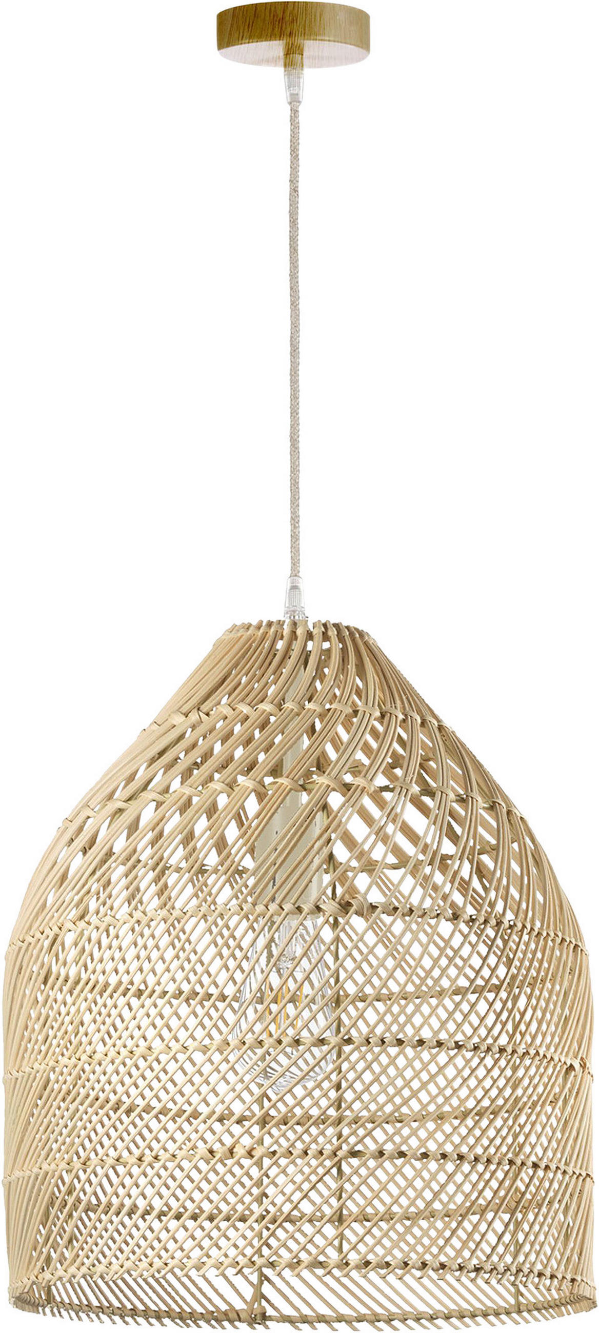 HÄNGELEUCHTE 35/35/120 cm   - Cognac, Natur, Holz (35/35/120cm)