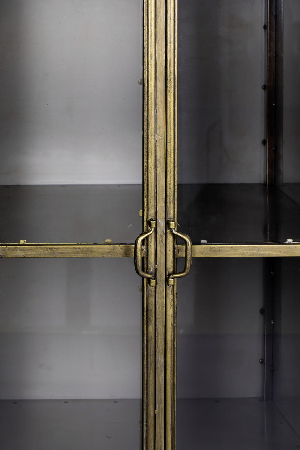 VITRIN sárgaréz  - sárgaréz, Design, Üveg/fém (63,5/184/41,5cm) - Dutchbone