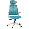 VRTLJIVI STOL tekstil modra  - modra/siva, Moderno, umetna masa/tekstil (66/115-131/66cm) - MID.YOU