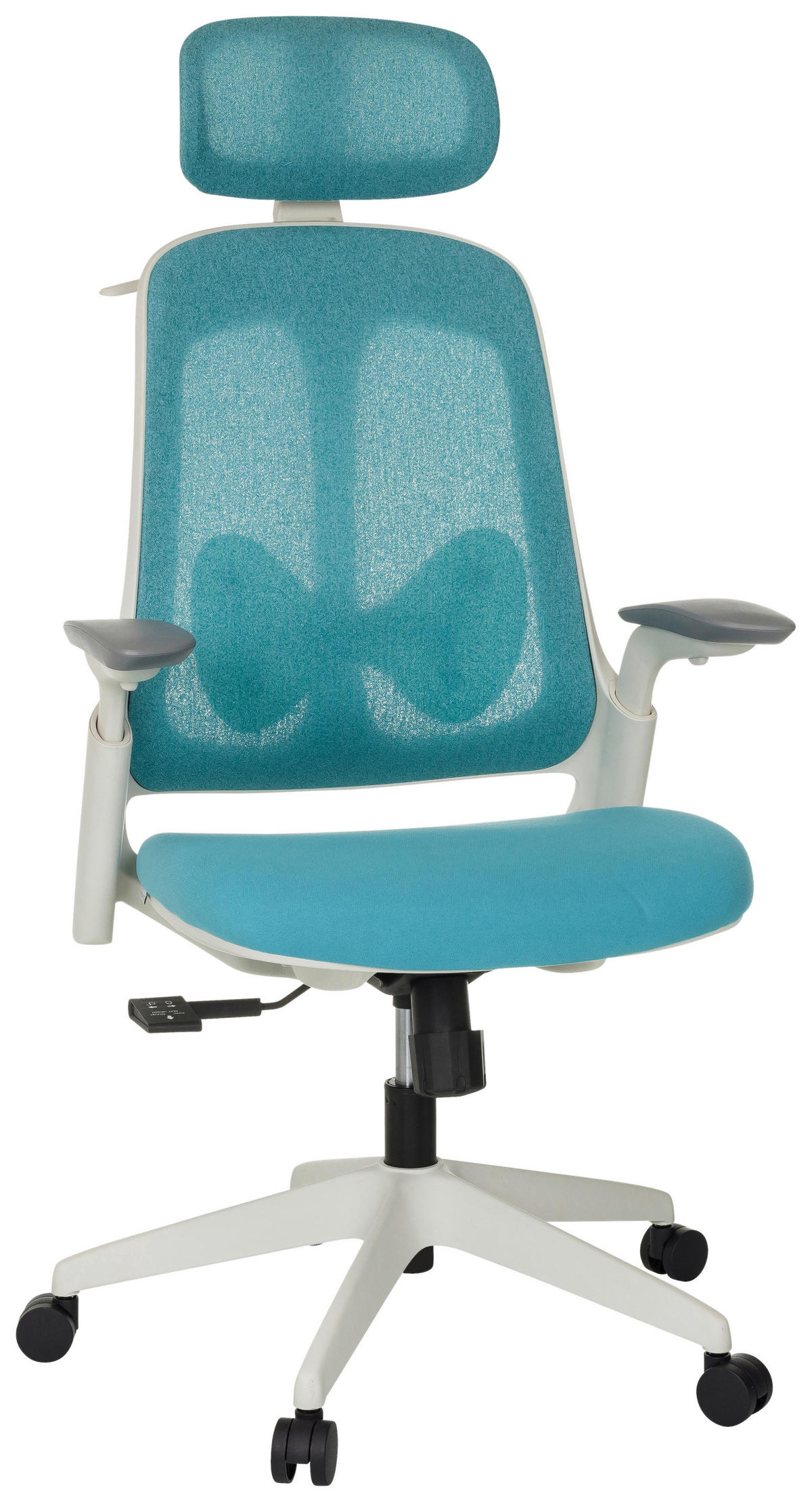 VRTLJIVI STOL tekstil modra  - modra/siva, Moderno, umetna masa/tekstil (66/115-131/66cm) - MID.YOU