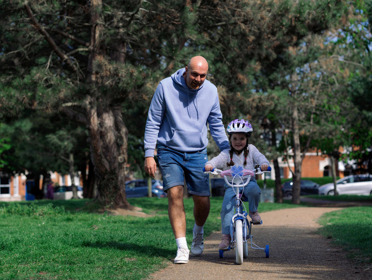 KINDERFAHRRAD 14 Zoll  - Pastellblau, Basics, Metall (54/82,5/87cm)