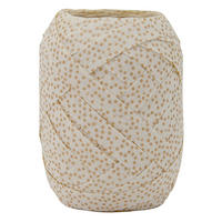 GESCHENKBAND  - Goldfarben/Creme, Trend, Textil (6/8/6cm)