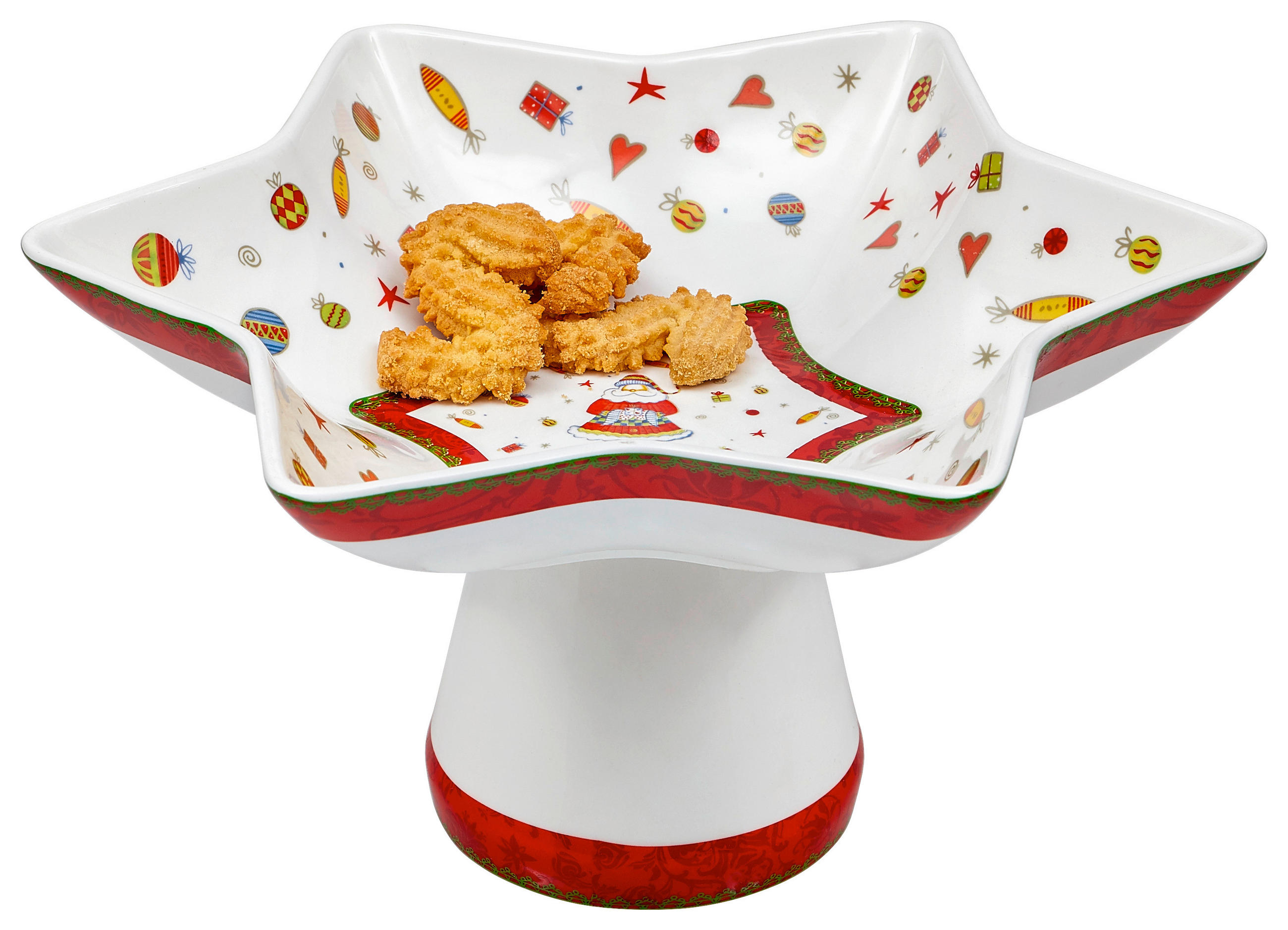 KÍNÁLÓTÁL 28,5 cm   - többszínű, Basics, kerámia (28,5cm) - X-Mas