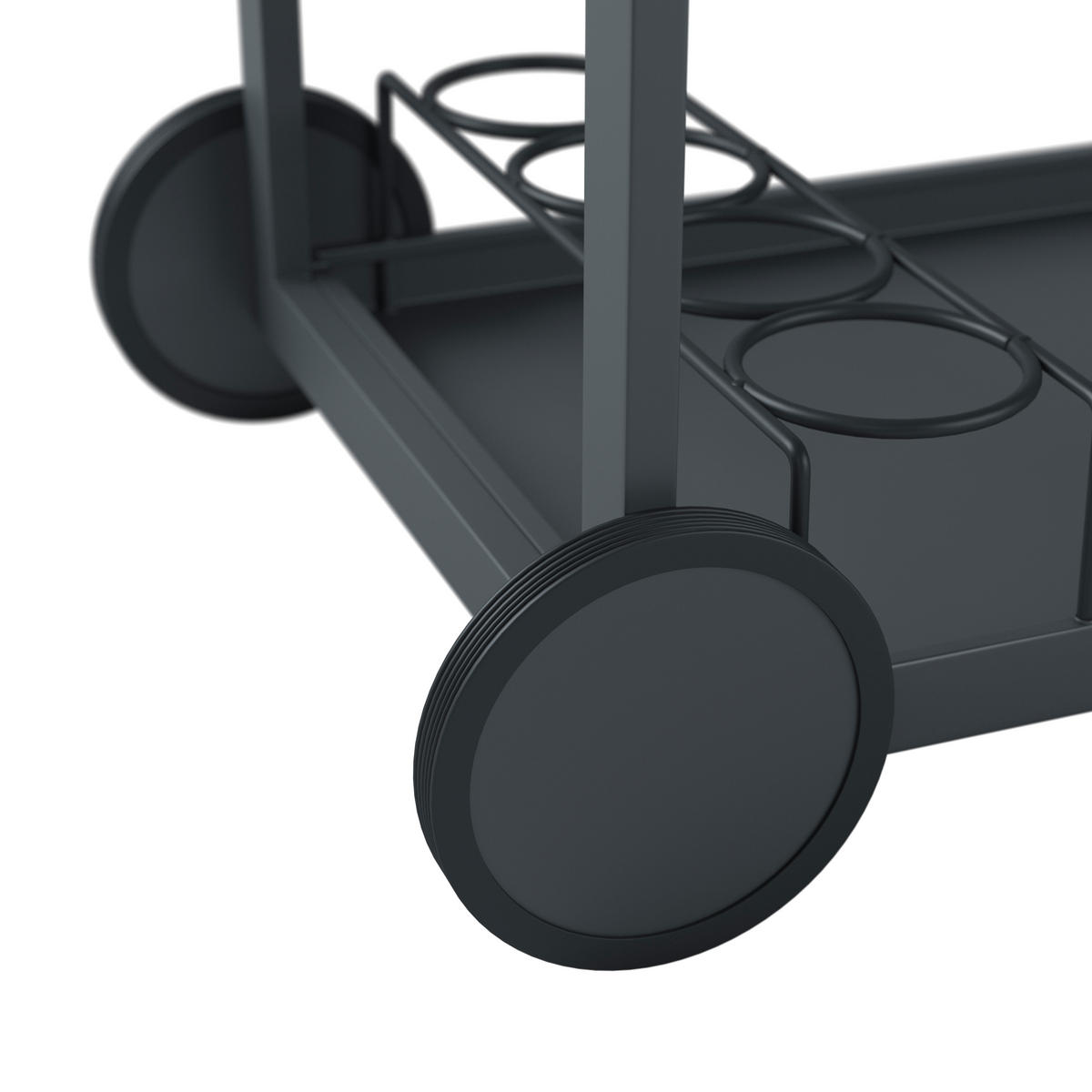 CĂRUCIOR SERVIRE DE GRĂDINĂ - culoare zinc/antracit, Lifestyle, plastic/metal (78/91/50cm) - Ambia Garden
