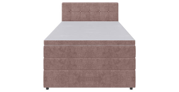 BOXSPRINGBETT 120/200 cm in Hellrot - Hellrot/Schwarz, KONVENTIONELL, Kunststoff/Textil (120/200cm) - Carryhome