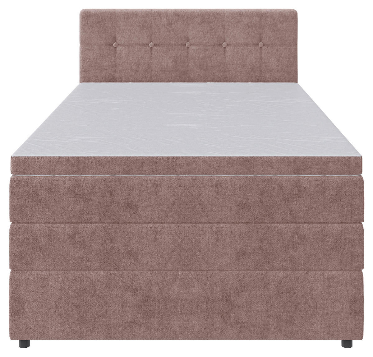 BOXSPRINGBETT 120/200 cm  in Hellrot  - Hellrot/Schwarz, Konventionell, Kunststoff/Textil (120/200cm) - Carryhome