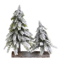 DEKOBAUM - Dunkelgrün/Braun, KONVENTIONELL, Holz/Kunststoff (14/27/27cm)