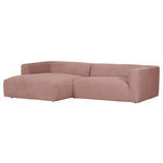 ECKSOFA in Chenille Altrosa  175/280 cm  - Schwarz/Altrosa, Design, Kunststoff/Textil (175/280cm) - Landscape