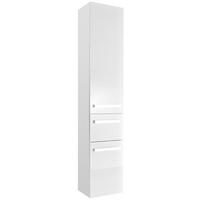 HOCHSCHRANK 30/168/33 cm  - Chromfarben/Weiß, KONVENTIONELL, Glas/Holzwerkstoff (30/168/33cm) - Sadena