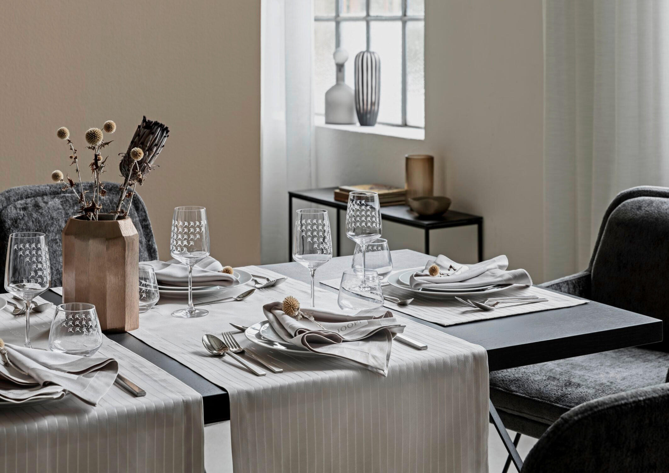 Thumbnail - Joop! Tischläufer, Natur, Kunststoff, Textil, rechteckig, 50x160 cm, Oeko-Tex® Standard 100, bügelleicht, Wohntextilien,...