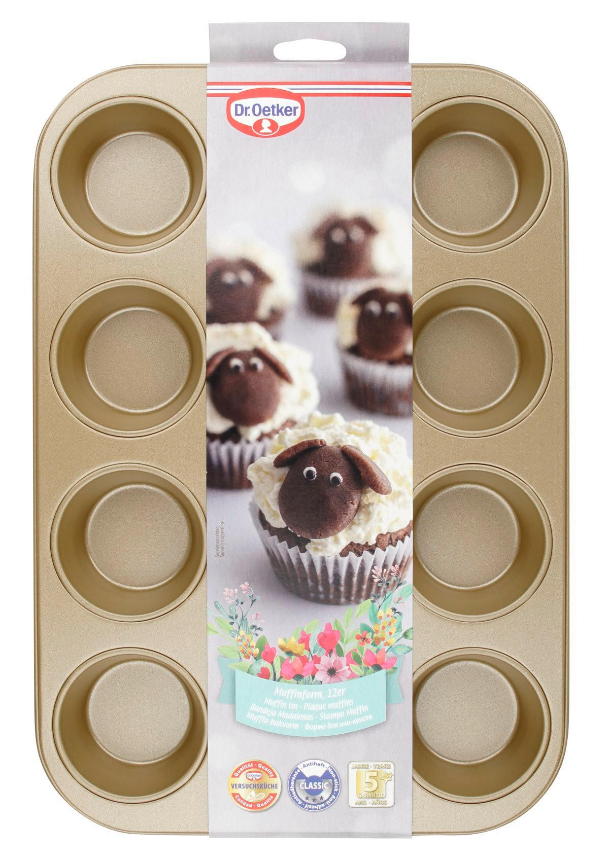 MUFFINFORM - Goldfarben, Basics, Metall (42/26,5/3cm) - Dr.Oetker