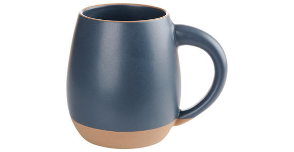 KAFFEEBECHER Dipped 520 ml - Blau, Trend, Keramik (7,5/10,9cm) - Landscape