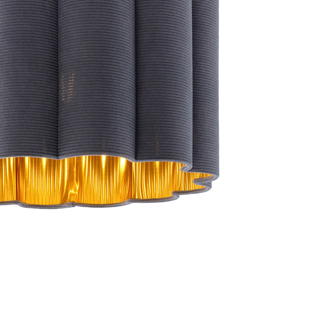 DECKENLEUCHTE  40/32 cm    - Goldfarben/Schwarz, Trend, Kunststoff/Textil (40/32cm) - Novel