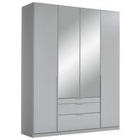GARDEROB MED GÅNGJÄRN 181/229/54 cm 4-dörrar - ljusgrå/aluminiumfärg, Modern, trämaterial (181/229/54cm) - Rauch Möbel