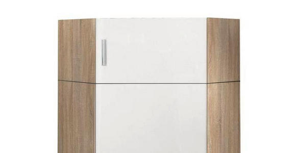 AUFSATZSCHRANK 80/40/80 cm   - Chromfarben/Eichefarben, Design, Holzwerkstoff/Kunststoff (80/40/80cm) - Xora