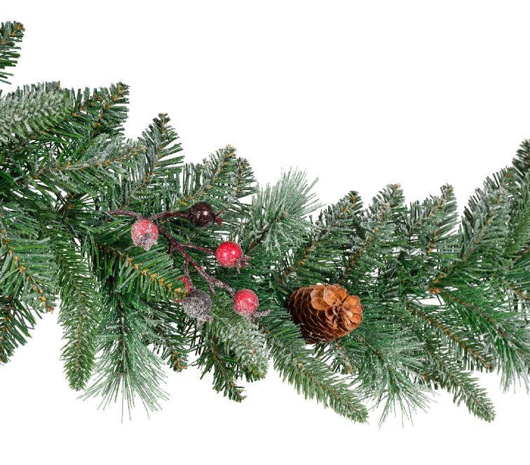 BOŽIĆNA GIRLANDA - bijela/zelena, Basics, metal/plastika (20/270cm) - X-Mas