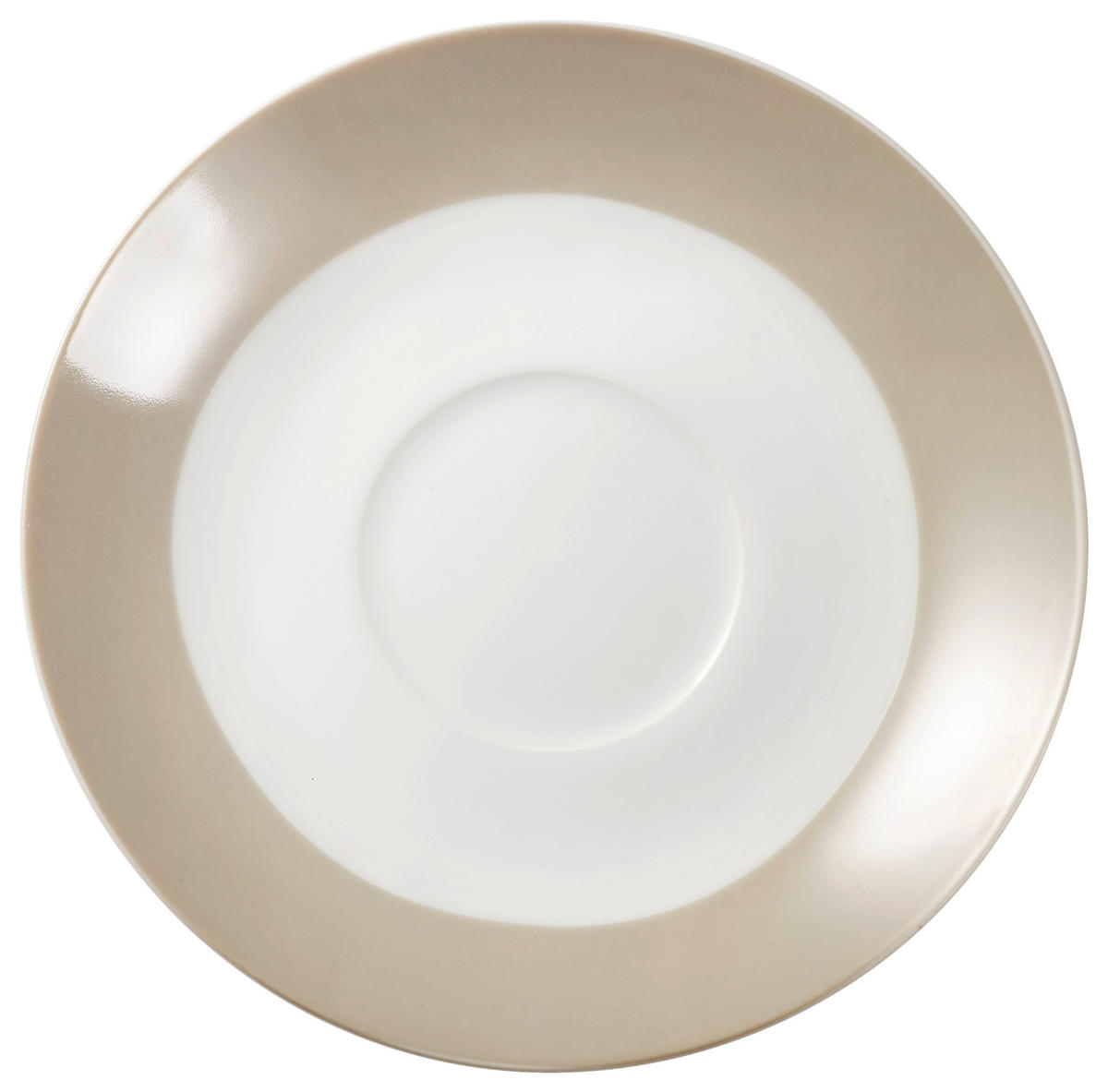 UNTERTASSENSET - Taupe/Weiß, Basics, Keramik (14,5cm) - Van Well