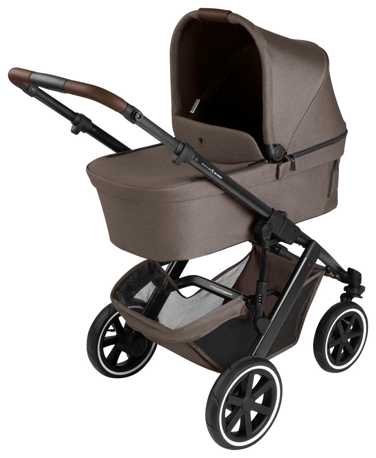 KINDERWAGENSET  Salsa 5 Air Frühjahrs-Set  Nature  - Graubraun/Schwarz, Basics, Textil/Metall (63/118/95.5cm) - ABC Design