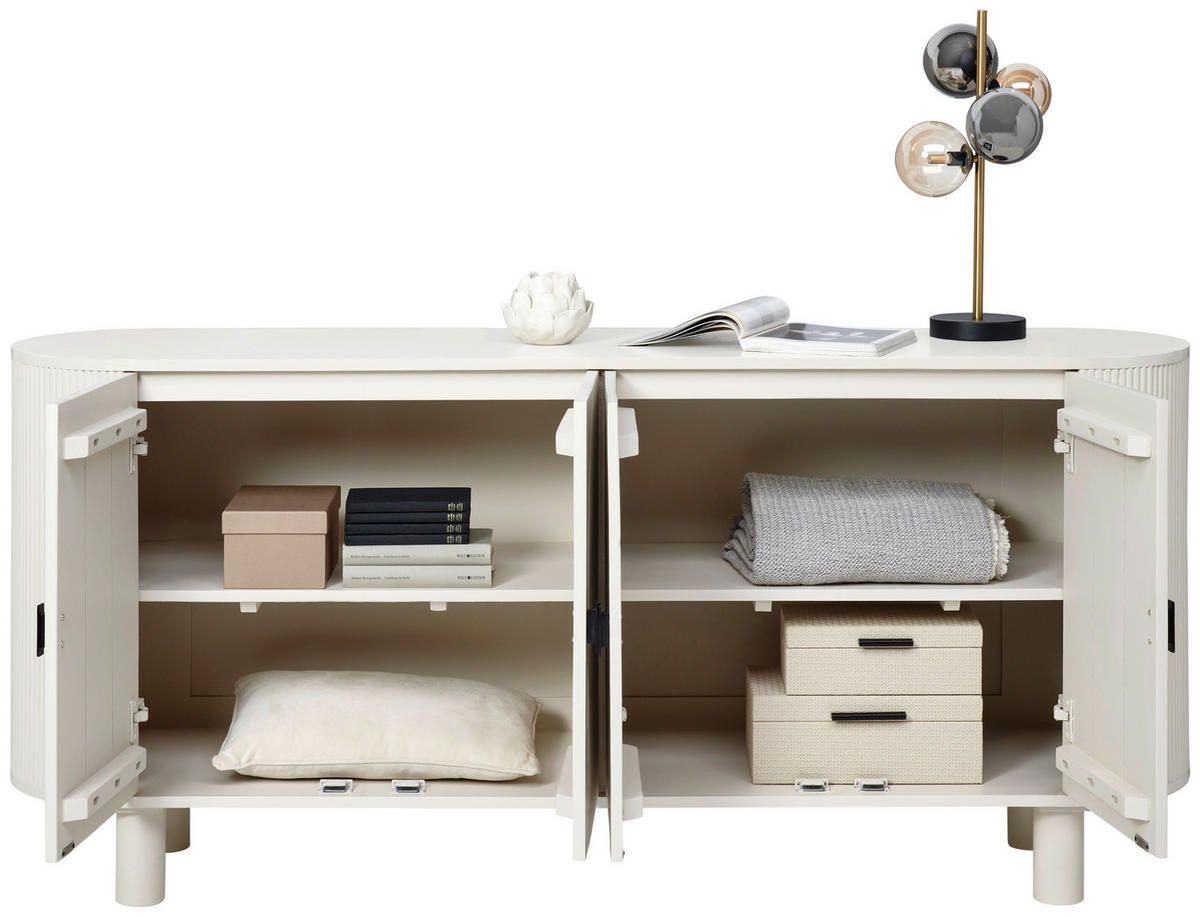 TÁLALÓSZEKRÉNY 180/80/40 cm  - bézs, Trend, fém/fa (180/80/40cm) - Ambia Home