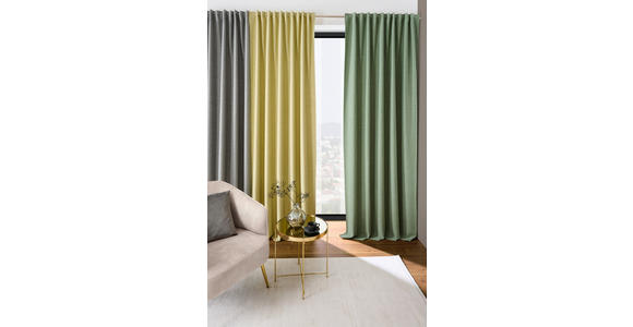 FERTIGVORHANG blickdicht  - Grün, Basics, Textil (140/245cm) - Esposa