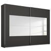 SCHWEBETÜRENSCHRANK in Graphitfarben  - Chromfarben/Graphitfarben, Design, Glas/Holzwerkstoff (271/223/68cm) - Xora