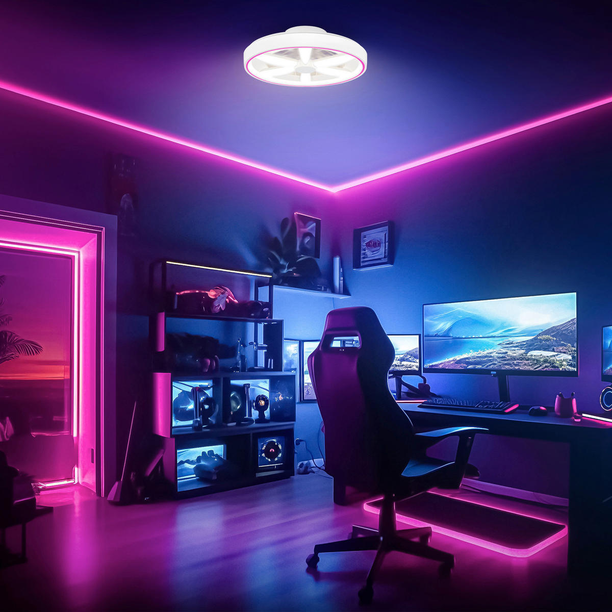 DECKENVENTILATOR 48./15 cm   - Weiß, Design, Kunststoff (48./15cm)