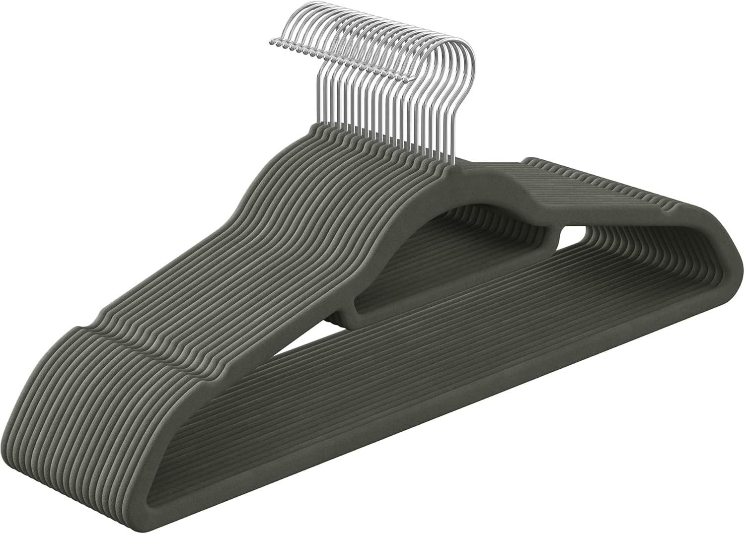 KLEIDERBÜGEL Metall, Kunststoff  - Grau, Basics, Kunststoff/Metall (42,7/22/0,6cm)