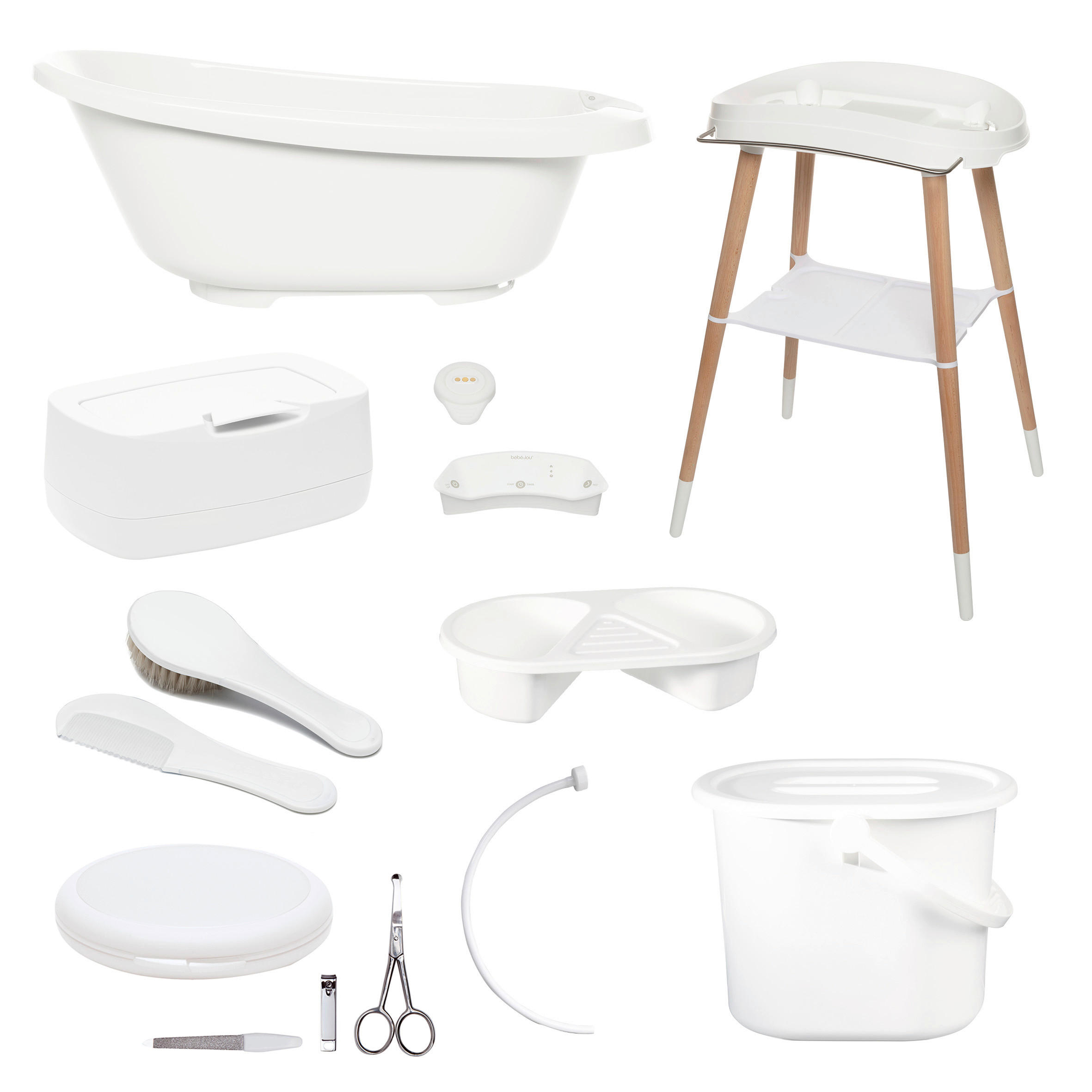 BABYBADESET SENSE 8-teilig  - Weiß, Basics, Kunststoff (79.5/40/46cm) - Bebe Jou