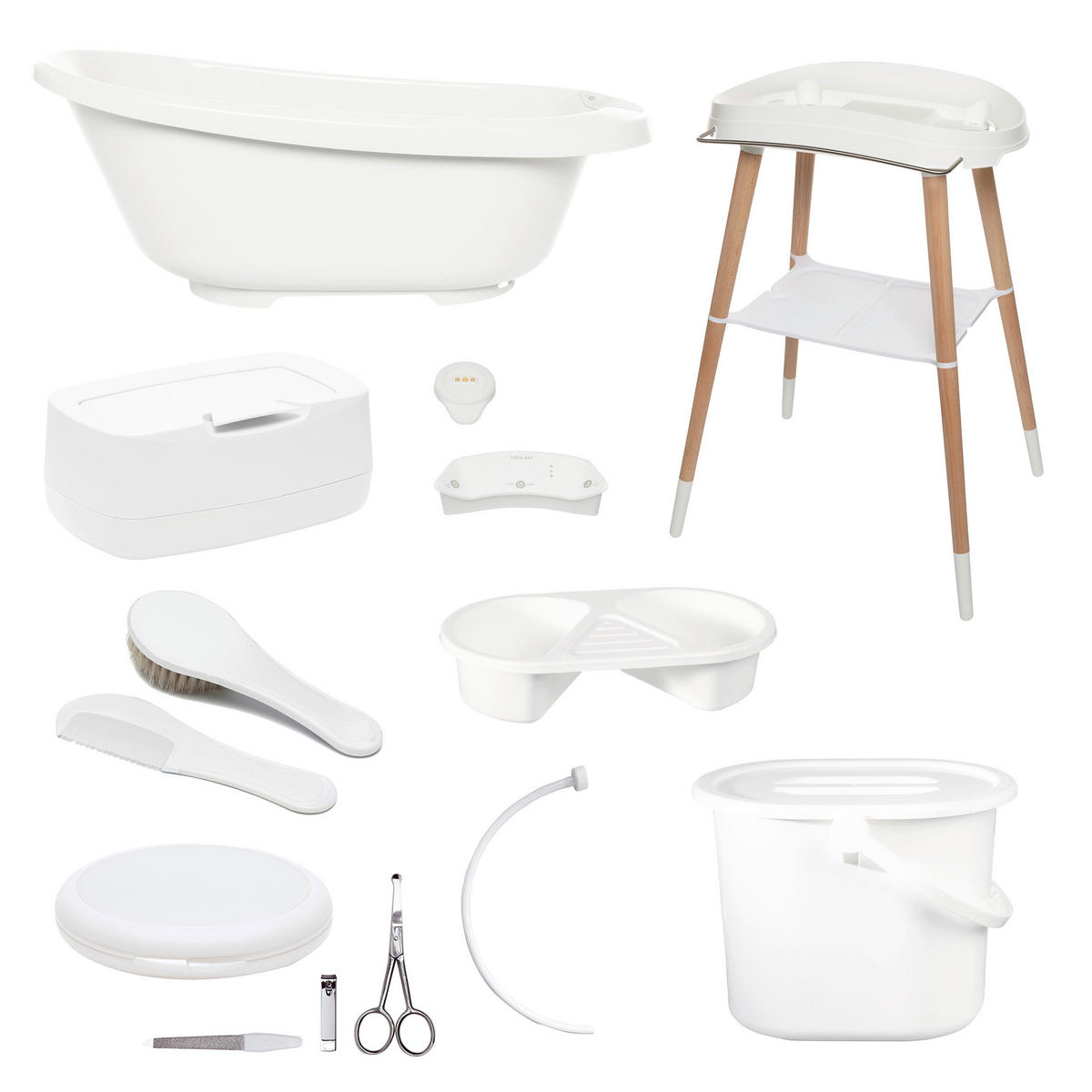 BABYBADESET SENSE 8-teilig  - Weiß, Basics, Kunststoff (79.5/40/46cm) - Bebe Jou