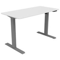 SCHREIBTISCH  in Weiss  - Weiss/Grau, Modern, Holzwerkstoff/Kunststoff (120/71,5/60cm) - MID.YOU