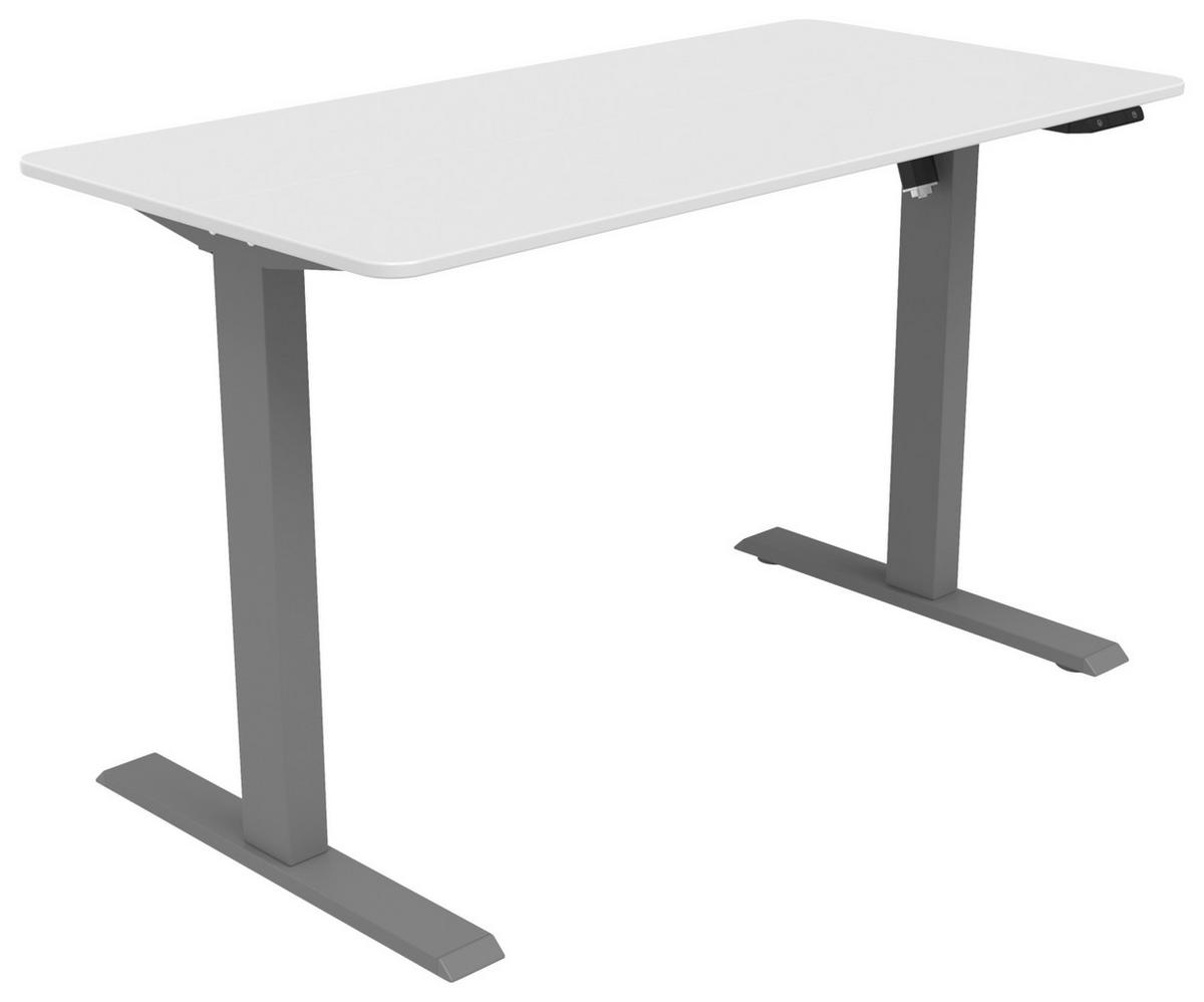 SCHREIBTISCH  in Weiss  - Weiss/Grau, Modern, Holzwerkstoff/Kunststoff (120/71,5/60cm) - MID.YOU