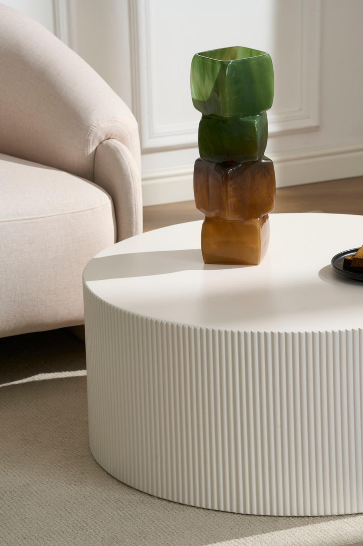 COUCHTISCH 80/80/35 cm rund Schwarz  - Schwarz, Design, Holzwerkstoff (80/80/35cm) - MID.YOU